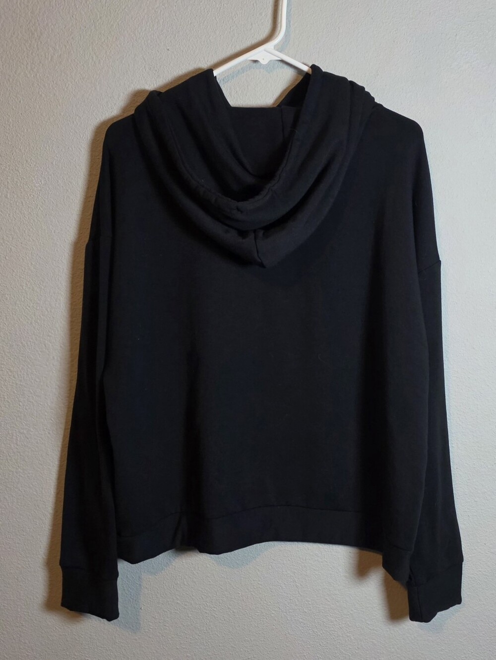 Quince Supersoft Pullover Hoodie Black Size XL Loungewear Cozy - Picture 4 of 7